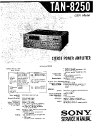 Sony TAN-8250 - Service Manual 